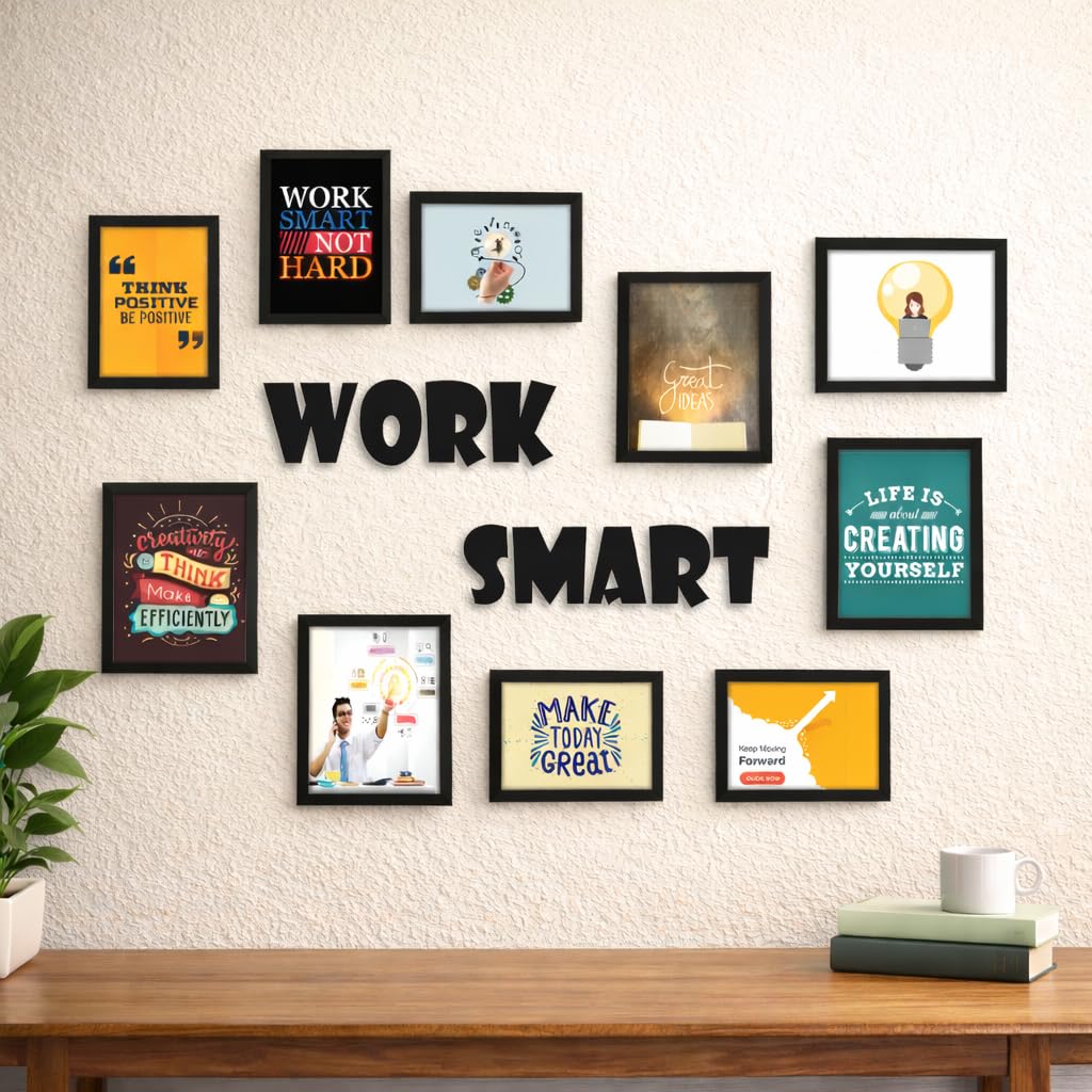 amazon basics Synthetic Photo Frames | Quotes Wall Hanging Frames for Bedroom, Home, Office | Work Smart-image-15