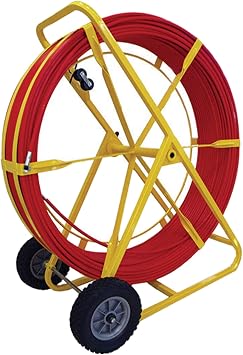Jameson 13-716-600M-AWK Duct Hunter Traceable Rodder with All-Terrain Wheels and 600 Feet of 7/16-Inch Rod
