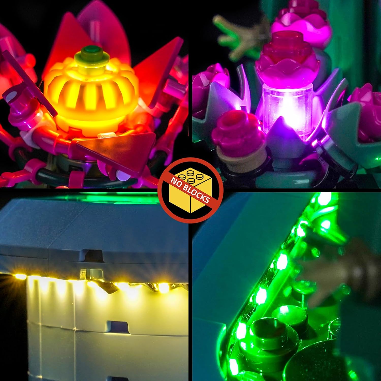 BrickBling Light Compatible with Lego Flowering Cactus, LED Lighting Compatible with Lego 11509, Light up Your Botanical Collection (Not Come with Plants Model)