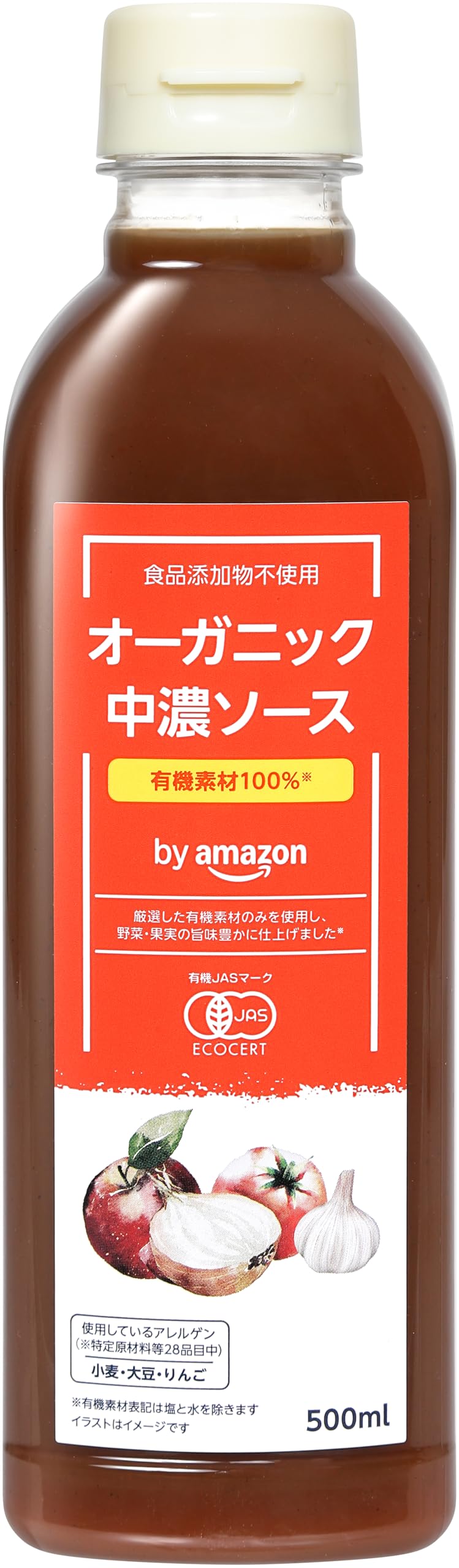 by Amazon オーガニック中濃ソース 500ml×1本