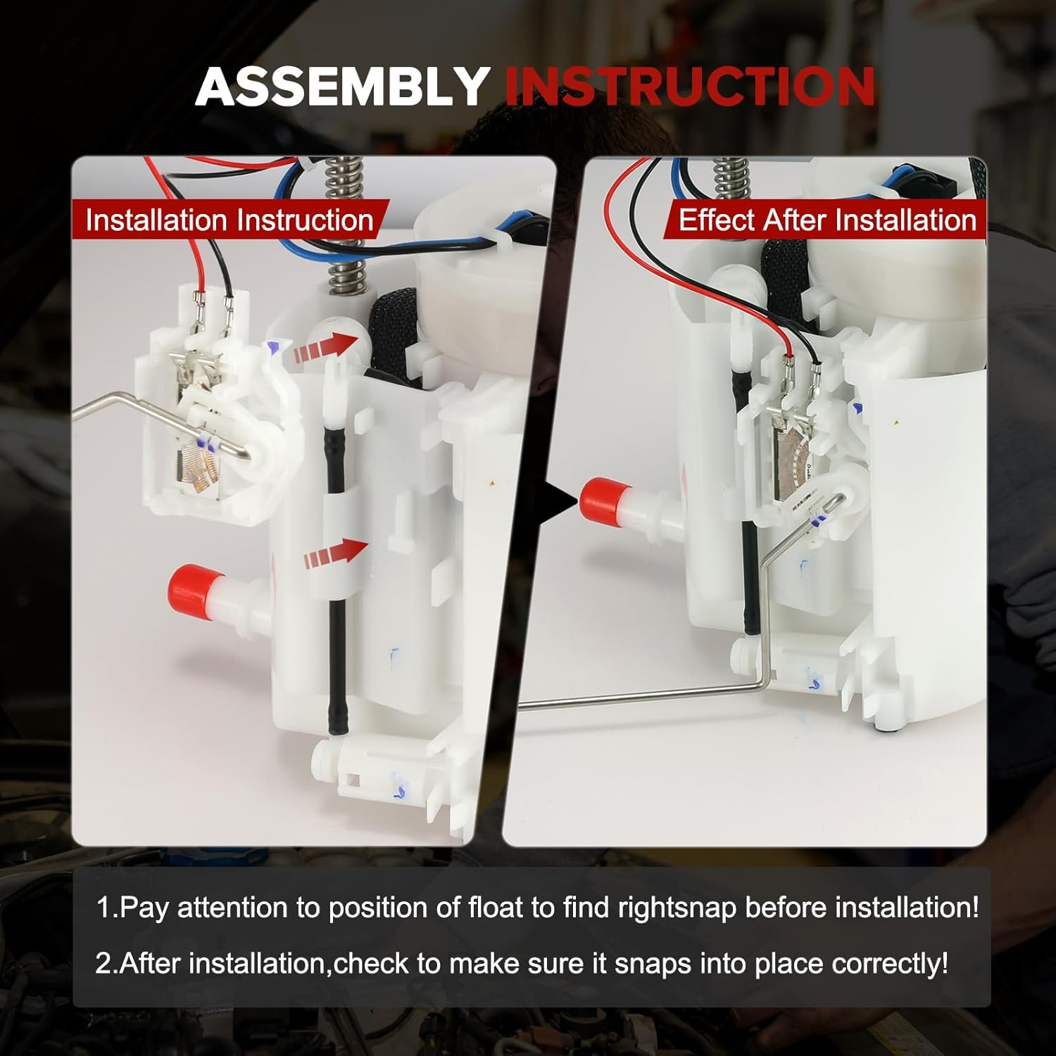E7218M Electric Fuel Pump Module Assembly Compatible with Jeep Compass Patriot 2007-2016, Compatible with Dodge Caliber 2007-2008, 2.4L L4, Replaces# P76269M SP7020M