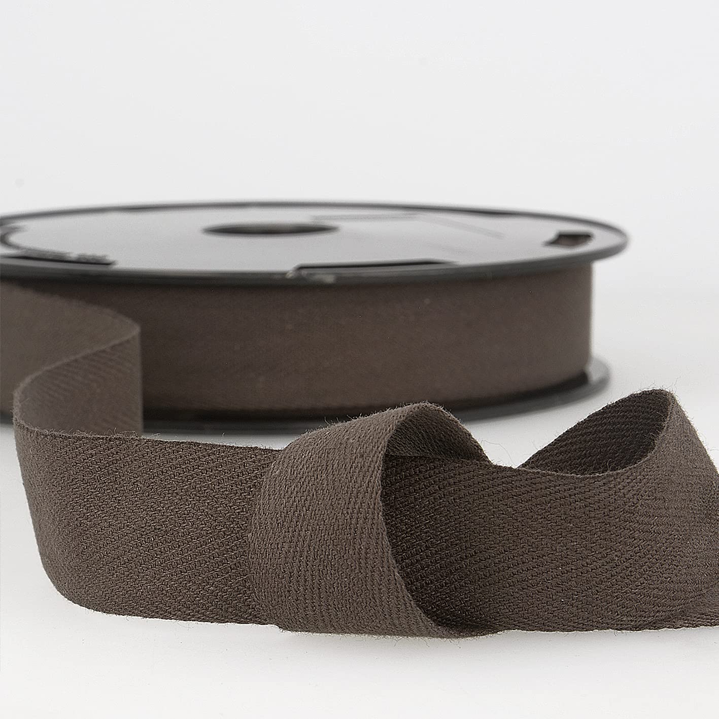 Dark Brown 2m 100% Cotton Twill Tape - Soft Flexible Tape for Binding, Edging, Bunting, Aprons & Crafts - 11mm Wide - Packaged Length, No Joins - Giddy Square โ image 1