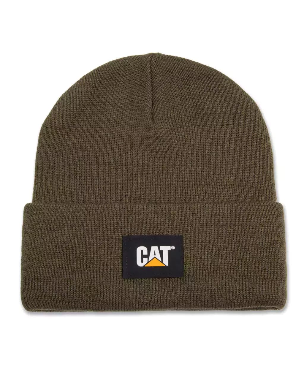 CAT Workwear Men's Caterpillar Label Cuff Beanie, Army Moss