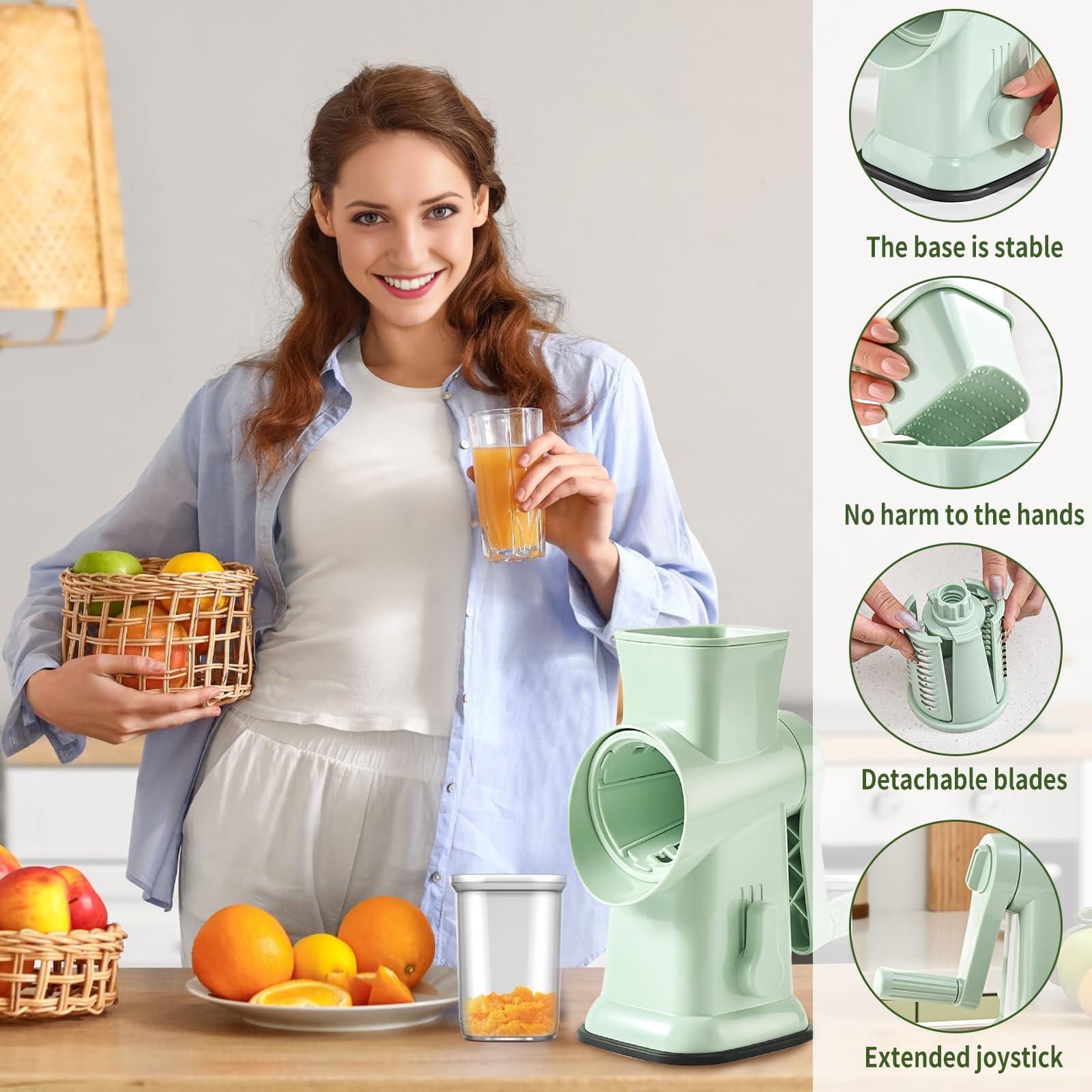 Slushie Maker, FainFun Ice Crusher mit 45°-Doppelklingen und stabilem Saugnapf, Hocheffizient und Arbeitssparend, Slush Maschine geeignet für Camping, Cocktails, Eiskaffee und Desserts