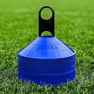 FORZA Conos marcadores de Entrenamiento | 10 Opciones de Colores Vibrantes - Equipo de Entrenamiento Premium fútbol, ​​Rugby y Fitness [Paquete de 50 o 1000]