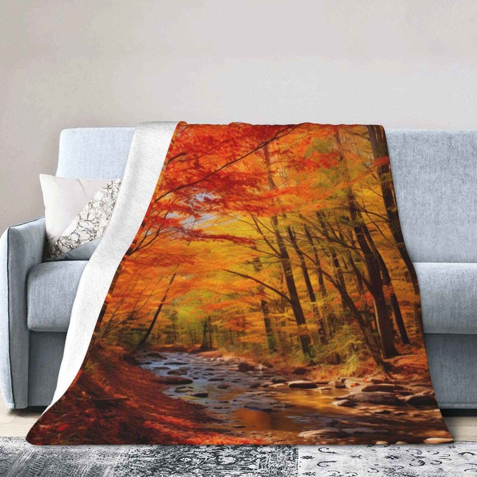 Couverture flanelle automne pour vos soirées cocooning sofa