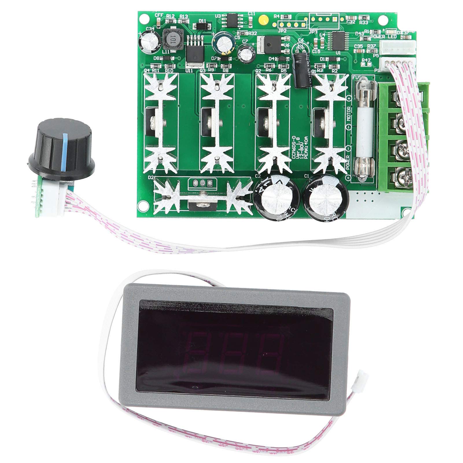 DC-Motordrehzahlregler 12V-80V / 30A PWM – Mit Digitaler Anzeige, Softstart & Soft-Stop