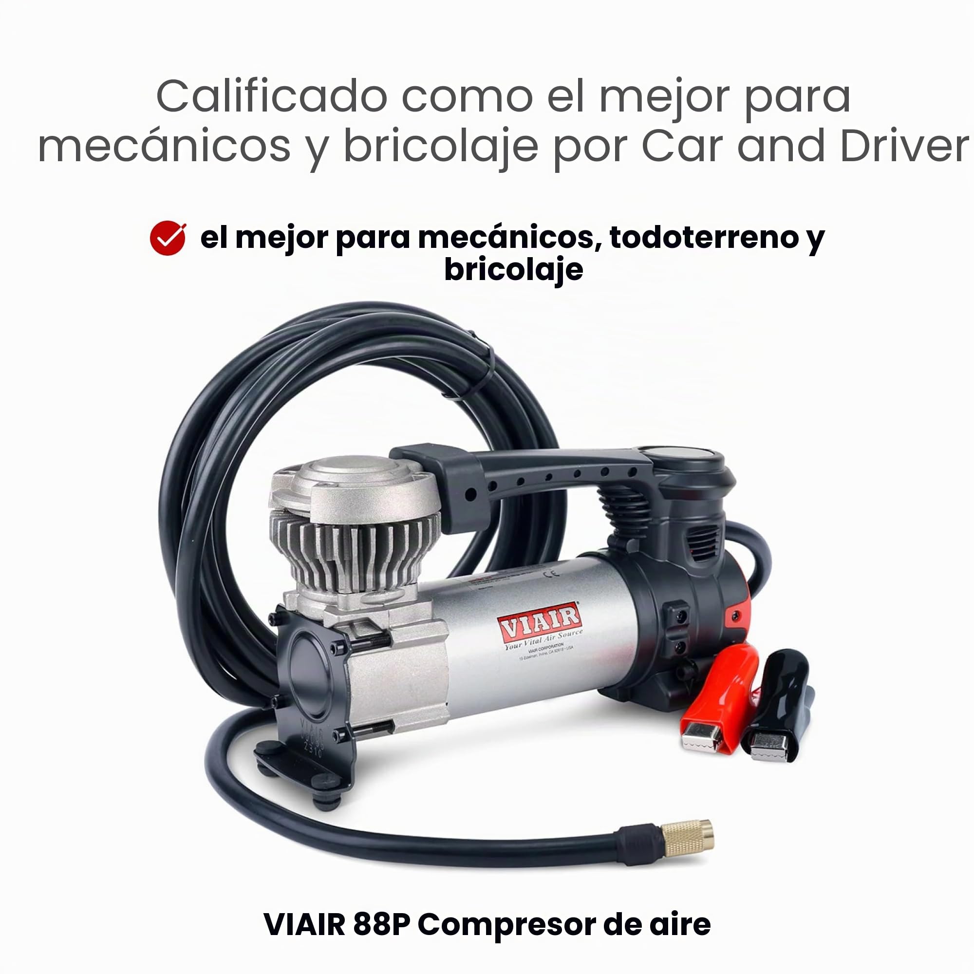VIAIR Digital EVC88P - Inflador portátil de neumáticos para coche, camión, SUV y RV | Función de apagado automático preestablecida | Compresor de aire de 12 V de alta resistencia de 12 V