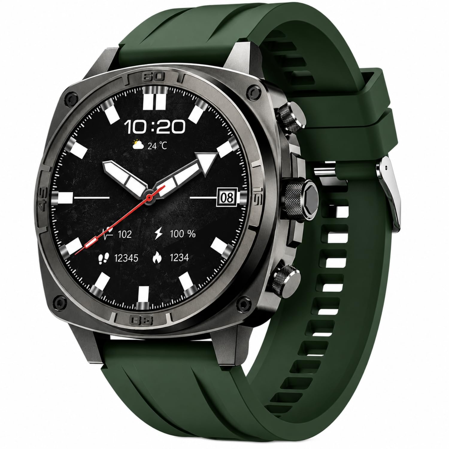 inear INWATCH Pro Smartwatch 1.43" AMOLED, Green Military Green - Image 1
