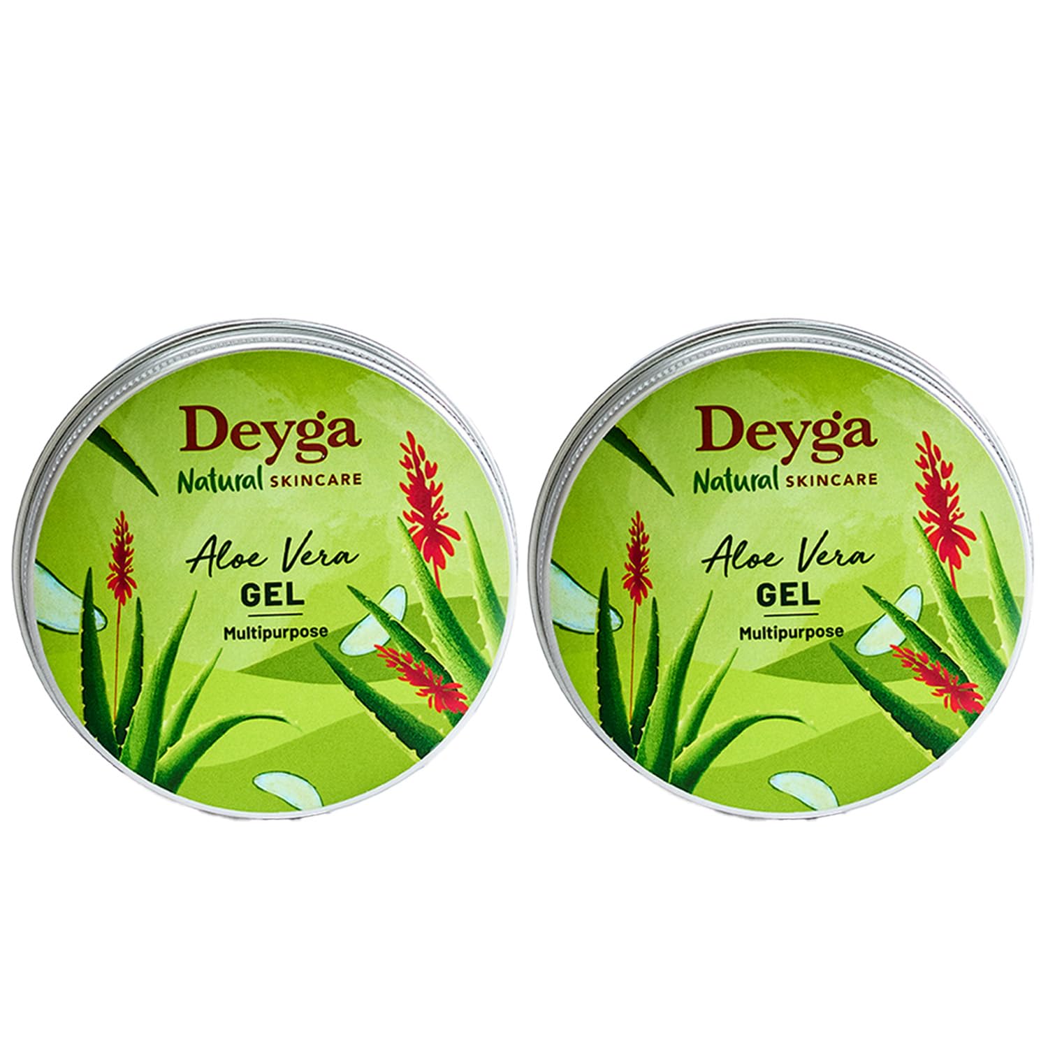 Deyga Aloe Vera Gel | Multipurpose Gel | Aloe Vera Gel for Skin, Face, and Hair | Suits All Skin Type | Men & Women (100g) Pack of 2