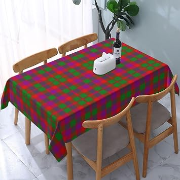 Rectangular Tablecloth Waterproof, Wrinkle-Free, and Stain-Resistant, Decorative Table Cover for Dining Room, Parties, Picnics, and Outdoor Use, City Glasgow 54" X 72"