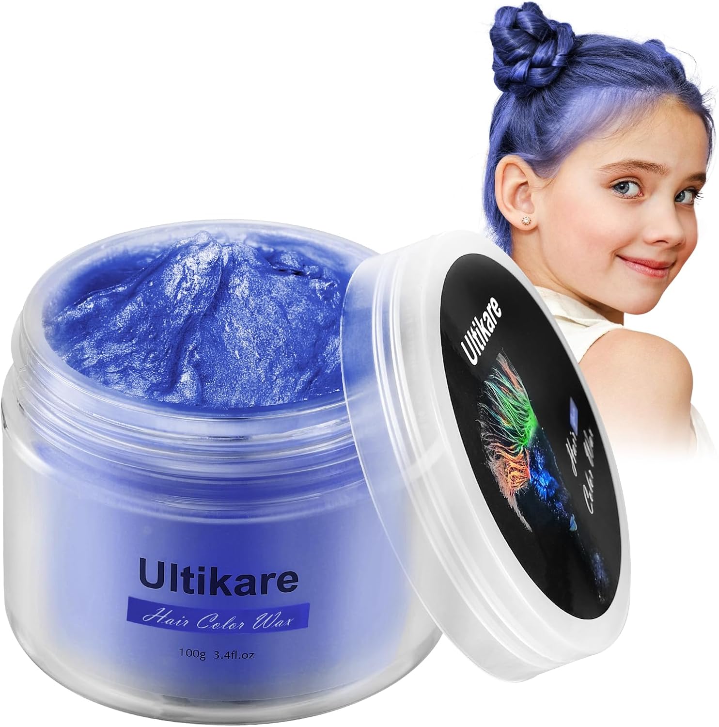 Hair Color Wax, Ultikare Temporary Hair Dye Styling Cream Mud Hairstyle Wax for Men and Women
