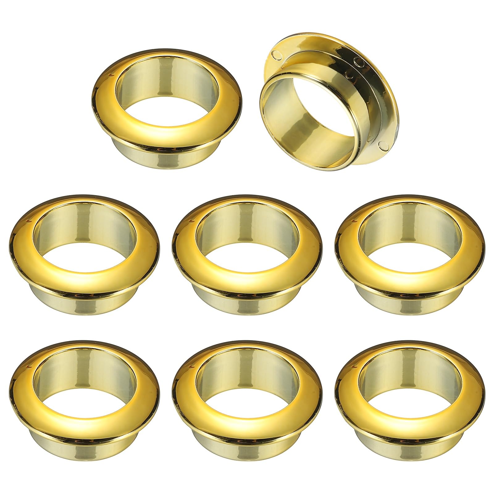 M METERXITY 8-Pack Desk Grommet, 1 Inch/25mm Plastic Desktop Cable Hole Cover Plastic Grommet for Home/Office Desktop Wire Organizer [Gold]