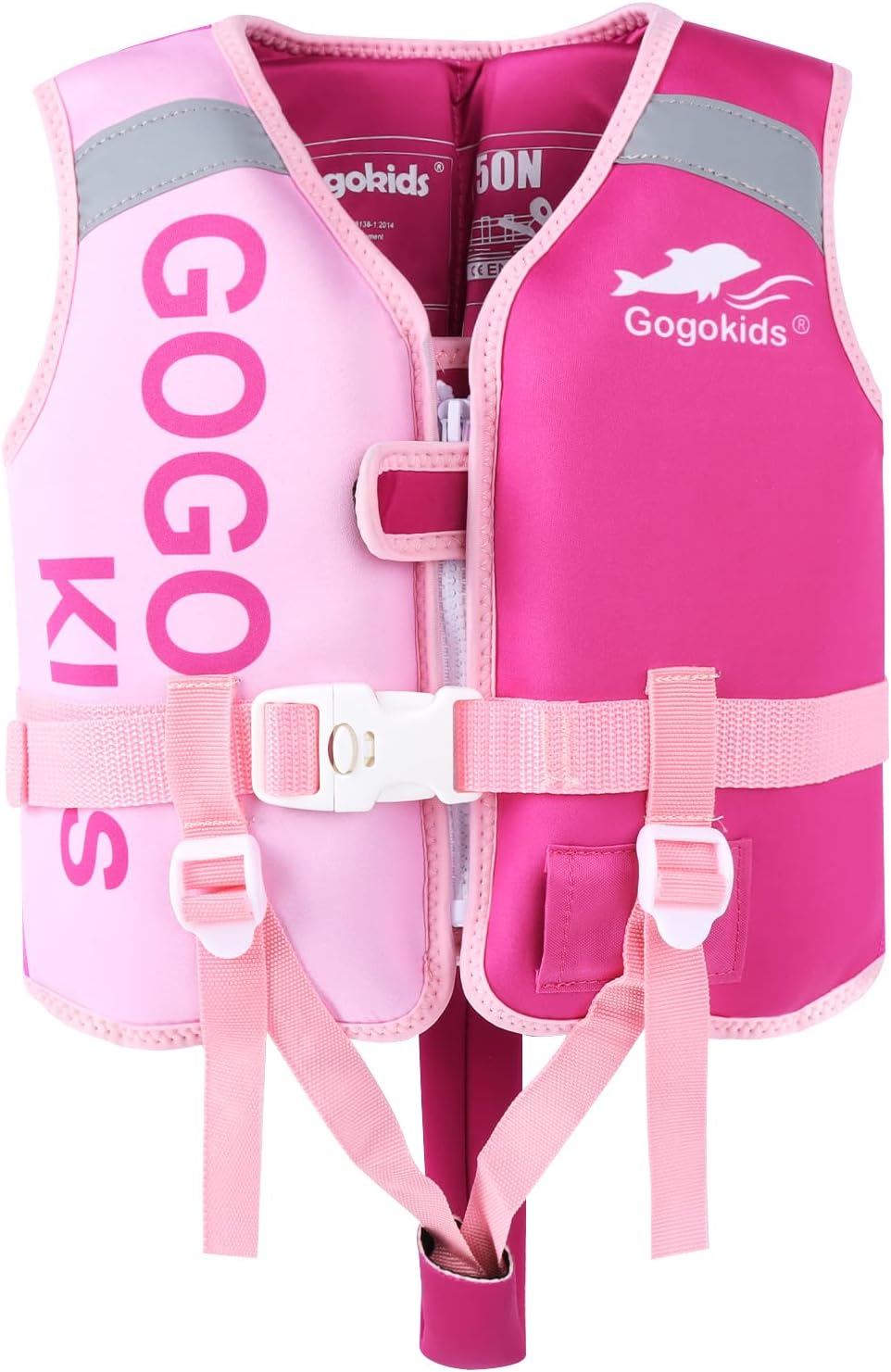 Gogokids Kids Swim Vest Float Jacket for 30-50 lbs 2-6 Years - Toddler Flotaties Swimming Pool Vest for Boys Girls Swimming Learning