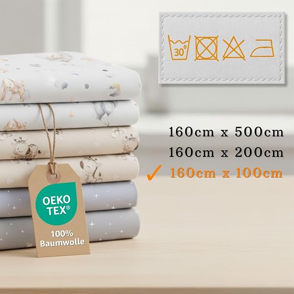 Tessuto al metro cotone 1M x 160 cm - Tessuti e stoffe per cucito creativo decorazione e fai da te Stoffa ideali per abbigliamento arredamento Oeko-Tex 2. Nero - 2