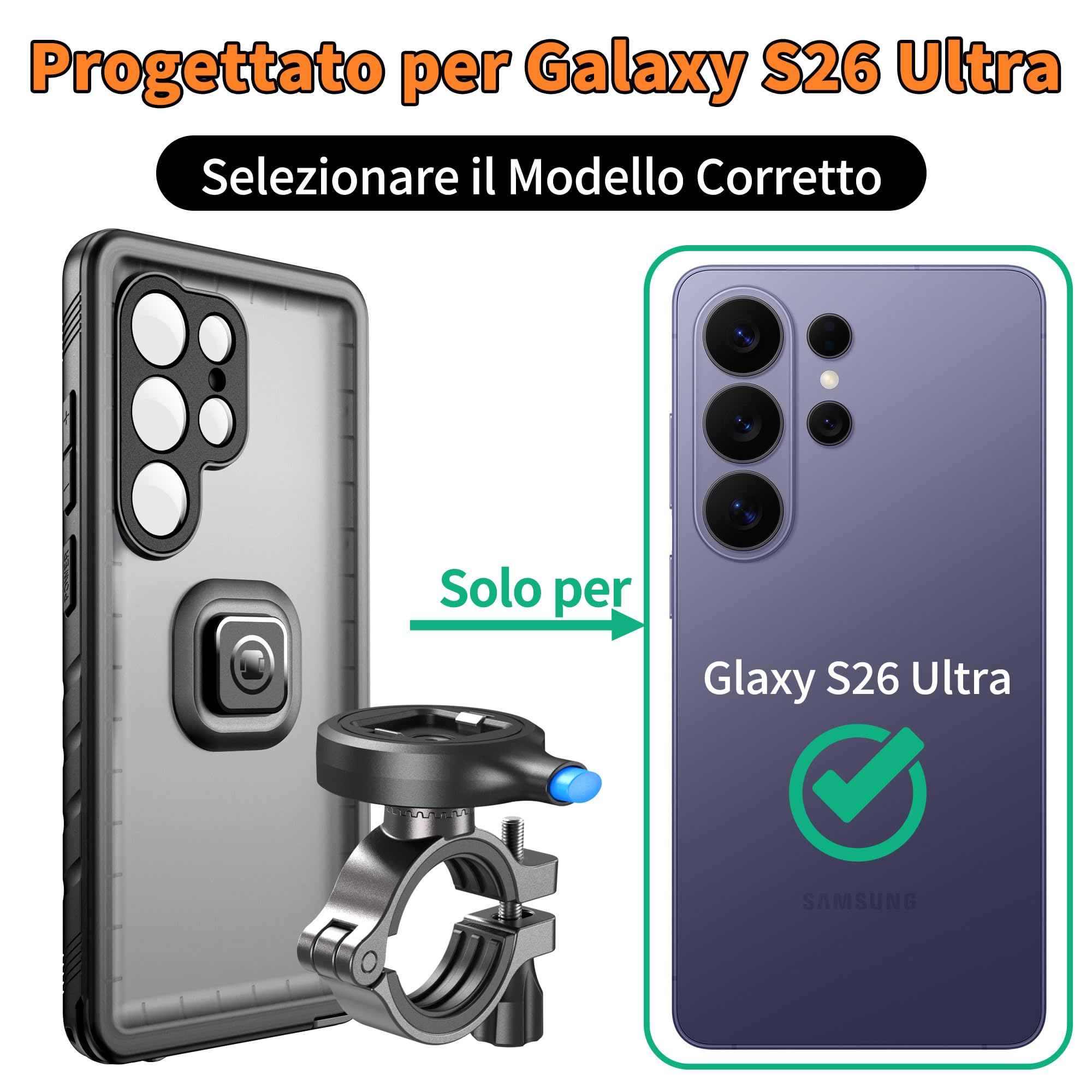 Cozycase Impermeabile Porta Telefono Bici Moto Per Samsung Galaxy S26 Ultra