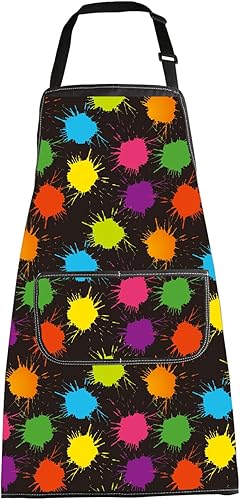 MBMSO Delantal de artista de pintura con bolsillos, regalos para pintores, amantes del arte, regalo para profesores de arte, estudiantes, pintor,