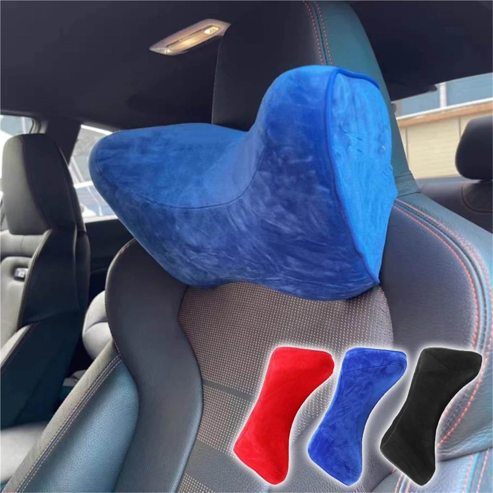 Do BRIDE Do RECARO Uniwersalny Zagłówek Poduszka Pod Kark Z Pamięcią Podparcia Fotelika Samochodowego Wygodny Zagłówek Car Seat Headrest(Red)
