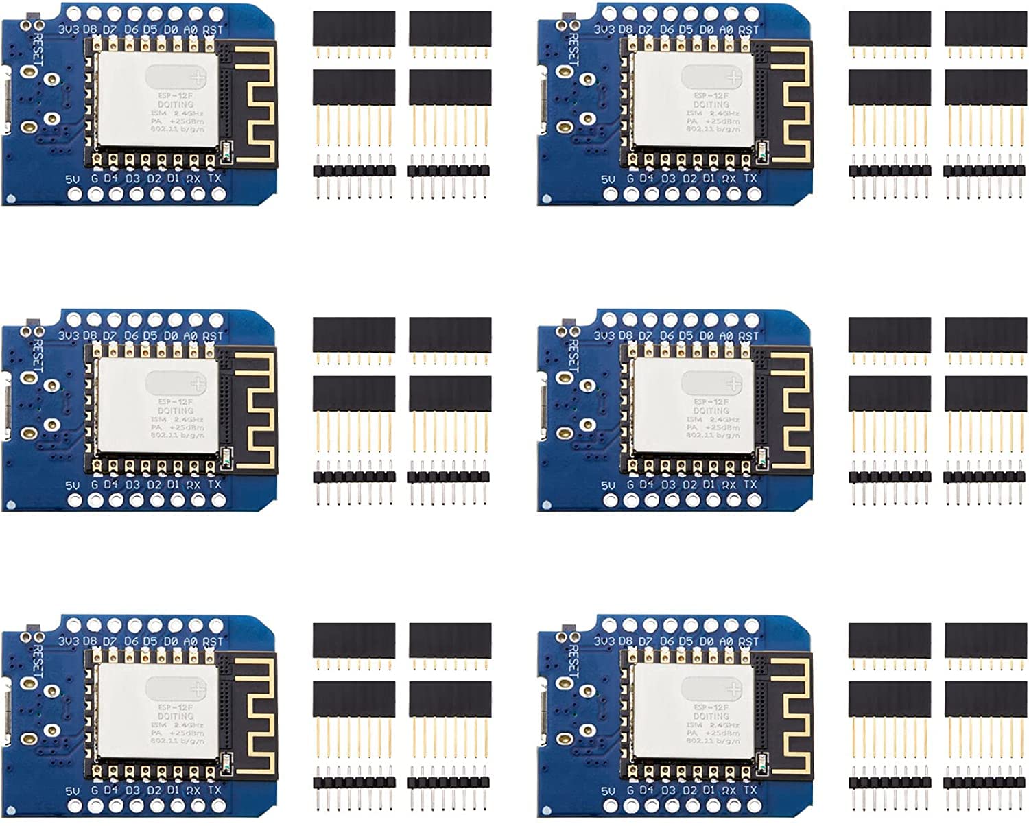 Scriptronics® D1 Mini NodeMcu WiFi Board ESP8266-12F CH340G WLAN ESP8266 Micro USB Lua Module 3.3V 500mA compatible with Arduino (6 Piece) (B09ZT5HP6S) Amazon Price History, Amazon Price Tracker