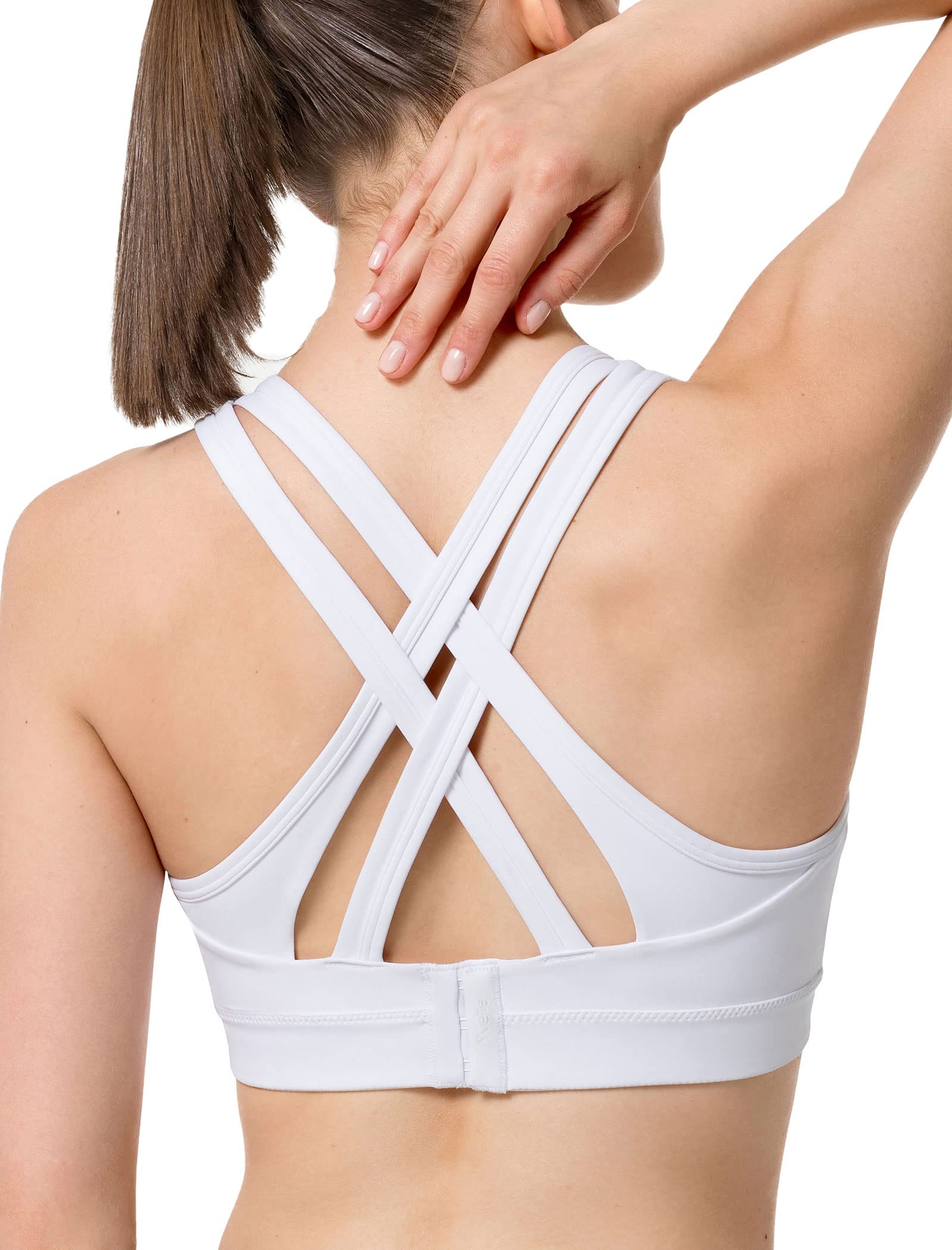 Yvette Sujetador Deportivo Soporte Fuerte Acolchado Espalda Cruzada Pechos Grandes Correr Fitness Yoga Sujetador