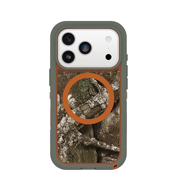 OtterBox iPhone 17 Pro Defender Series Pro XT Clear Case - Realtree - Green Camo - Tough, Rugged & Durable iPhone Case, Snaps on MagSafe