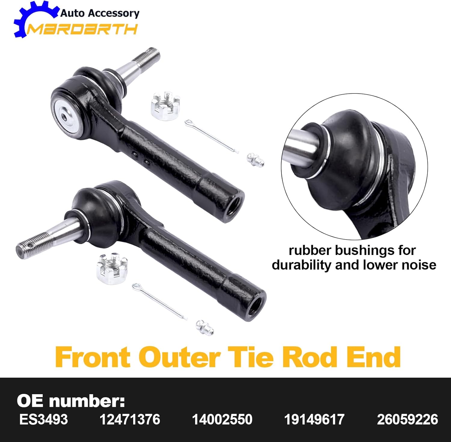 7pc Front Inner Outer Tierod Pitman Idler Arm Replacment for Chevy Silverado Sierra 1500 4WD, Tahoe 4.8L & 5.3L V8