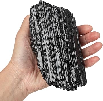 Large Raw Black Tourmaline Crystal Natural Rough Stone Healing Crystals for Meditation Reiki Energy Decoration 2-3lbs