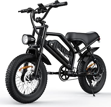 VDL Mountain Electric Bike for Teens/Adults, 16" Fat Tire Ebike, Wider Seat 500W Peak Motor with Removable Battery, 20MPH, UP to 35 Miles Mountain Bike, Teenagers ebike for Leisure Riding&Commuting