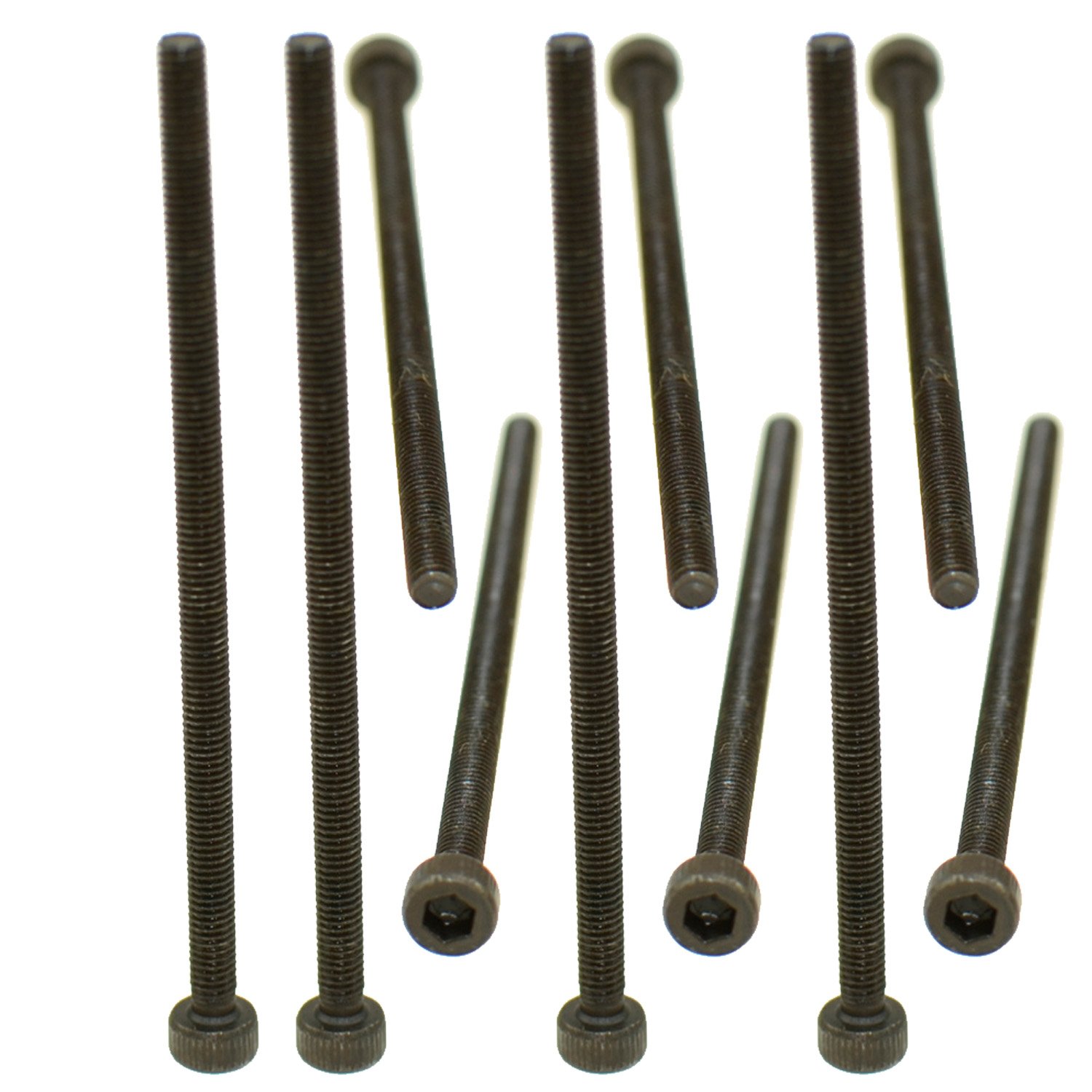 XunLiu 10PCS Grade 14.9 Alloy Steel Hex Socket Head Cap Screws Allen Wrench Drive Knurled Screws Black M3 60mm