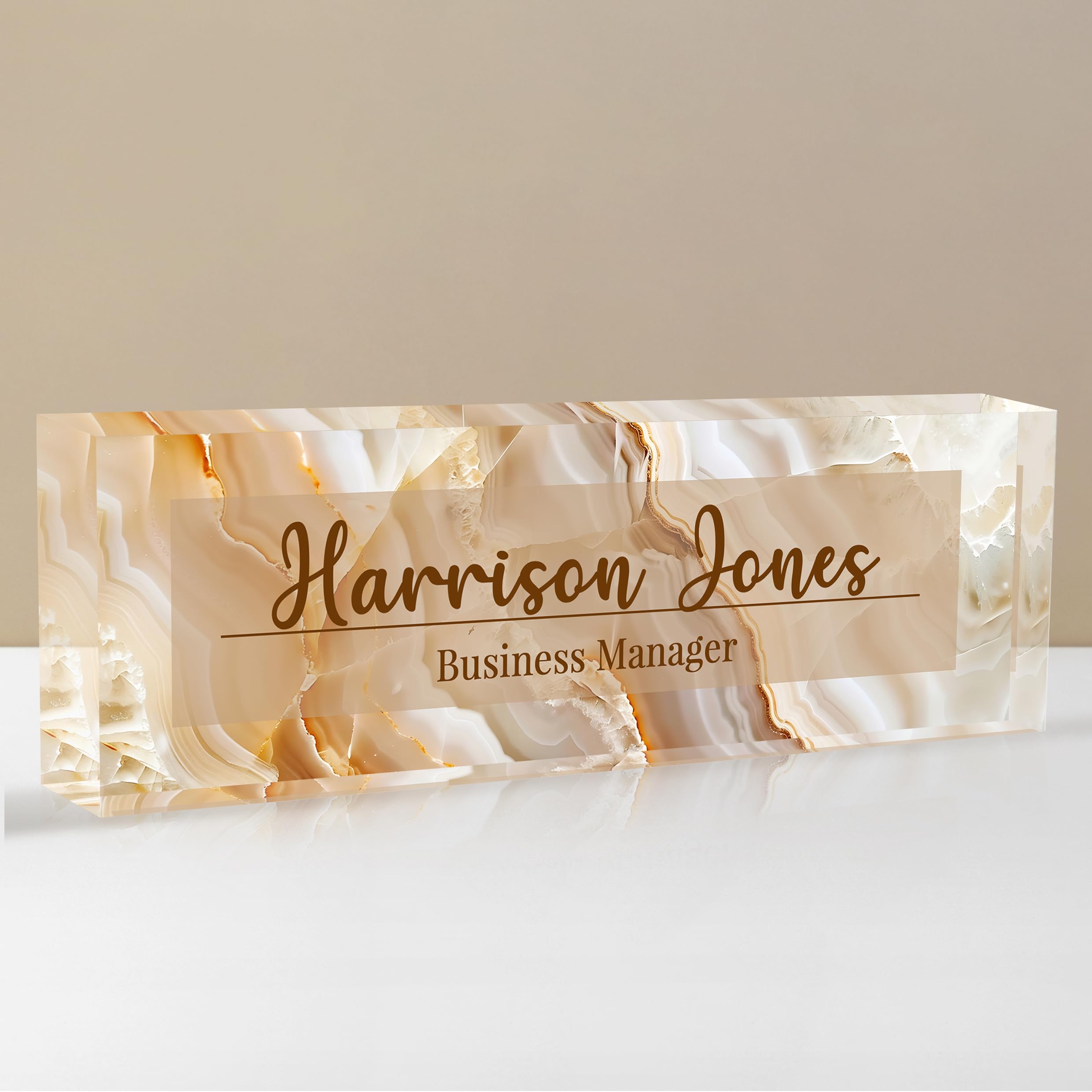 Personalized Name Plate for Desks, Custom Desk Name Plates, Acrylic Name Plate Office Desk Accessories, Personalized Office Gifts for Coworkers