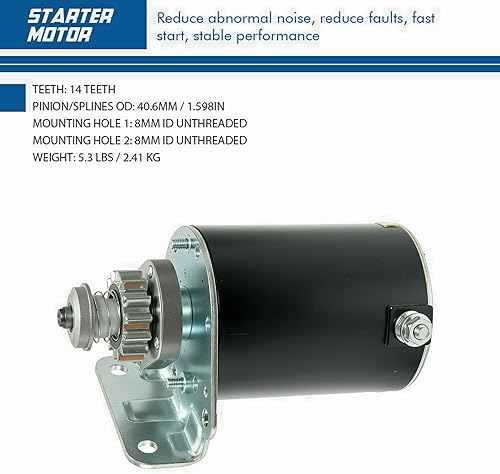 Miniatura 3 de TOPSCOPE Motor de arranque compatible con Cub Cadet 1999-2006 John Deere 2002-2011 Sabo 2000-2005 Scotts 1999-2010 Toro Reemplazar # 593934 693551