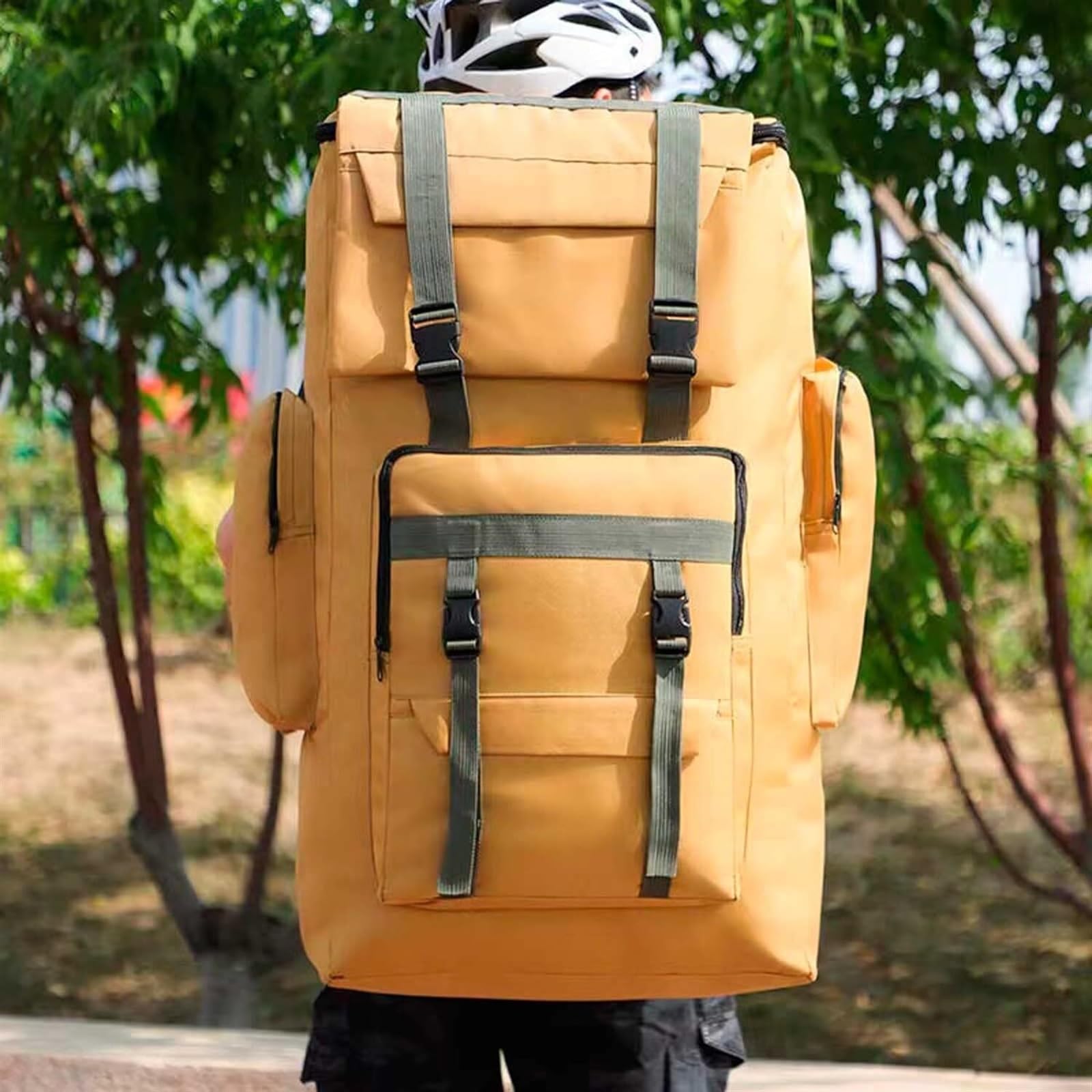 Reiserucksack mit großer Kapazität, multifunktional, wasserdicht, Camping-Rucksack, Outdoor-Sport, Oxford-Tuchmaterial, Wanderrucksack, Camping-Tasche (A)