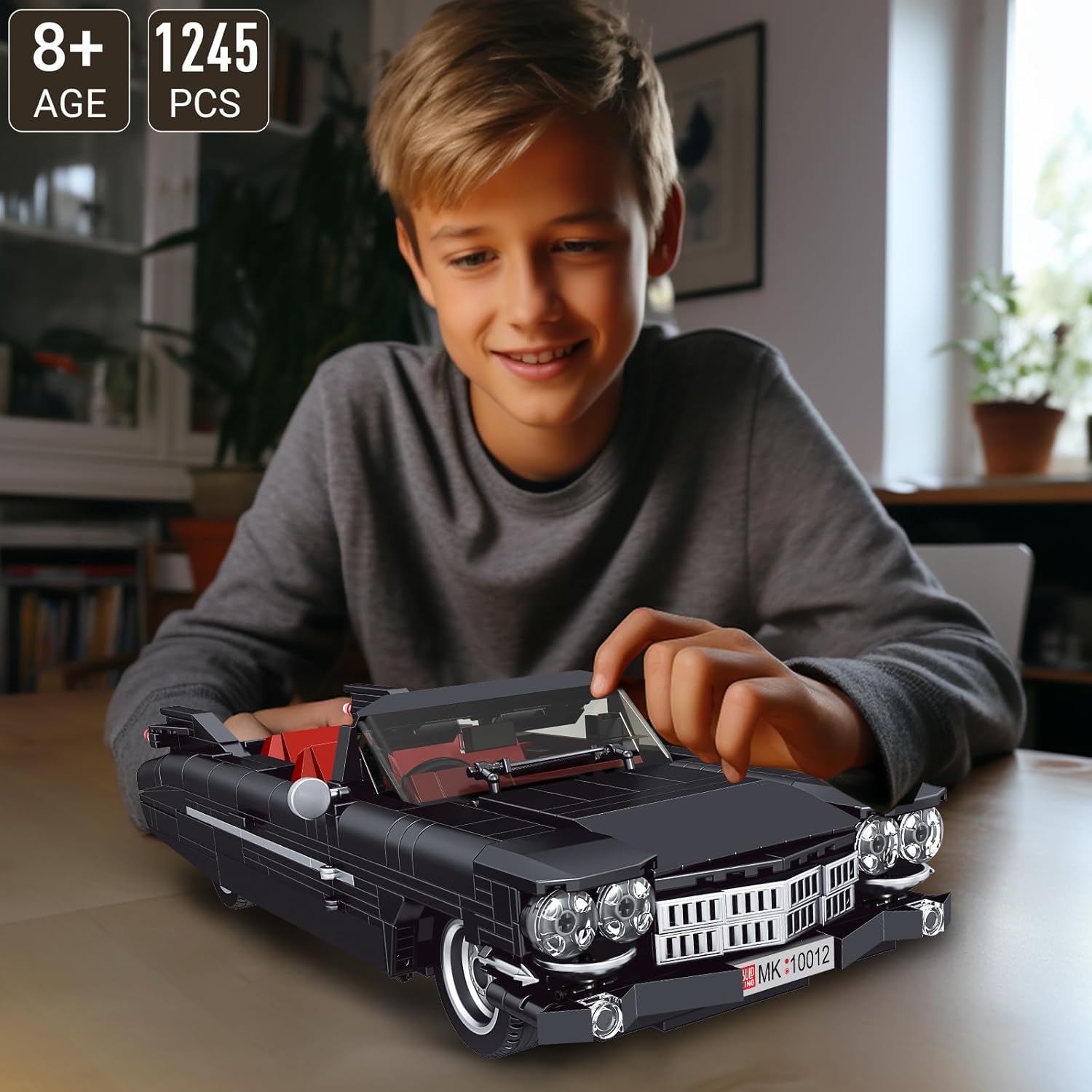 Mould King Sports Car Building Block Kits, MOC Classic Car Model Kit Supercar Racing Model Building Sets, Authentically Detailed Build and Display Model for Home or Office Décor (1245+ Pieces)