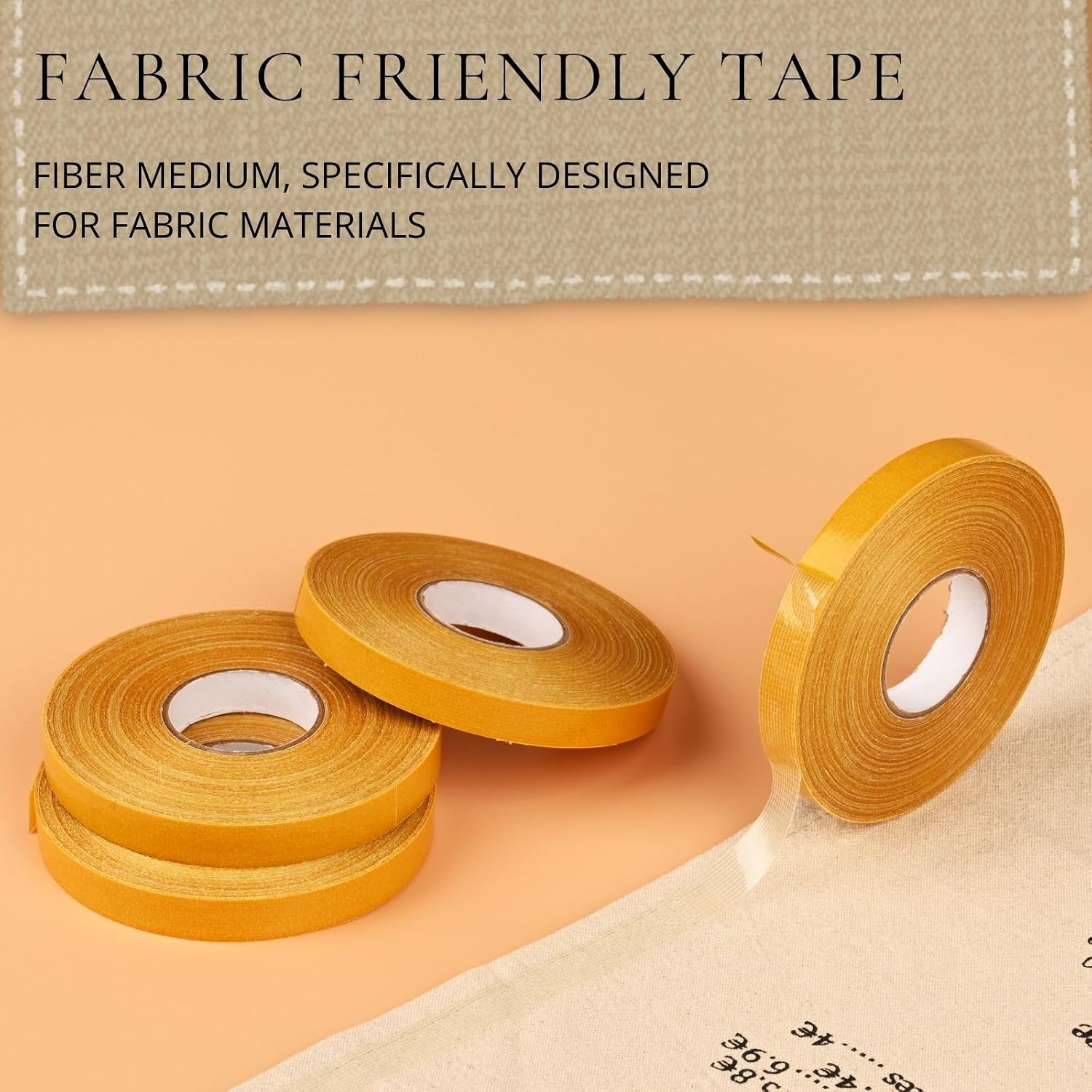 99' Extended Double Sided Fabric Tape – No Sew No Iron Hemming Tape for Pants, Curtains & Clothing, Permanent Fabric Adhesive Tape for Quick Hem Repair, Alterations & Crafting (1 Pack)