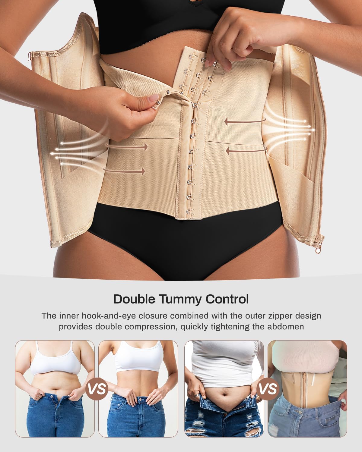Waist Trainers for Women for Daily Wear, Faja Body Shaper Corset with Tummy Control for Workouts, Postpartum Recovery - Image 3