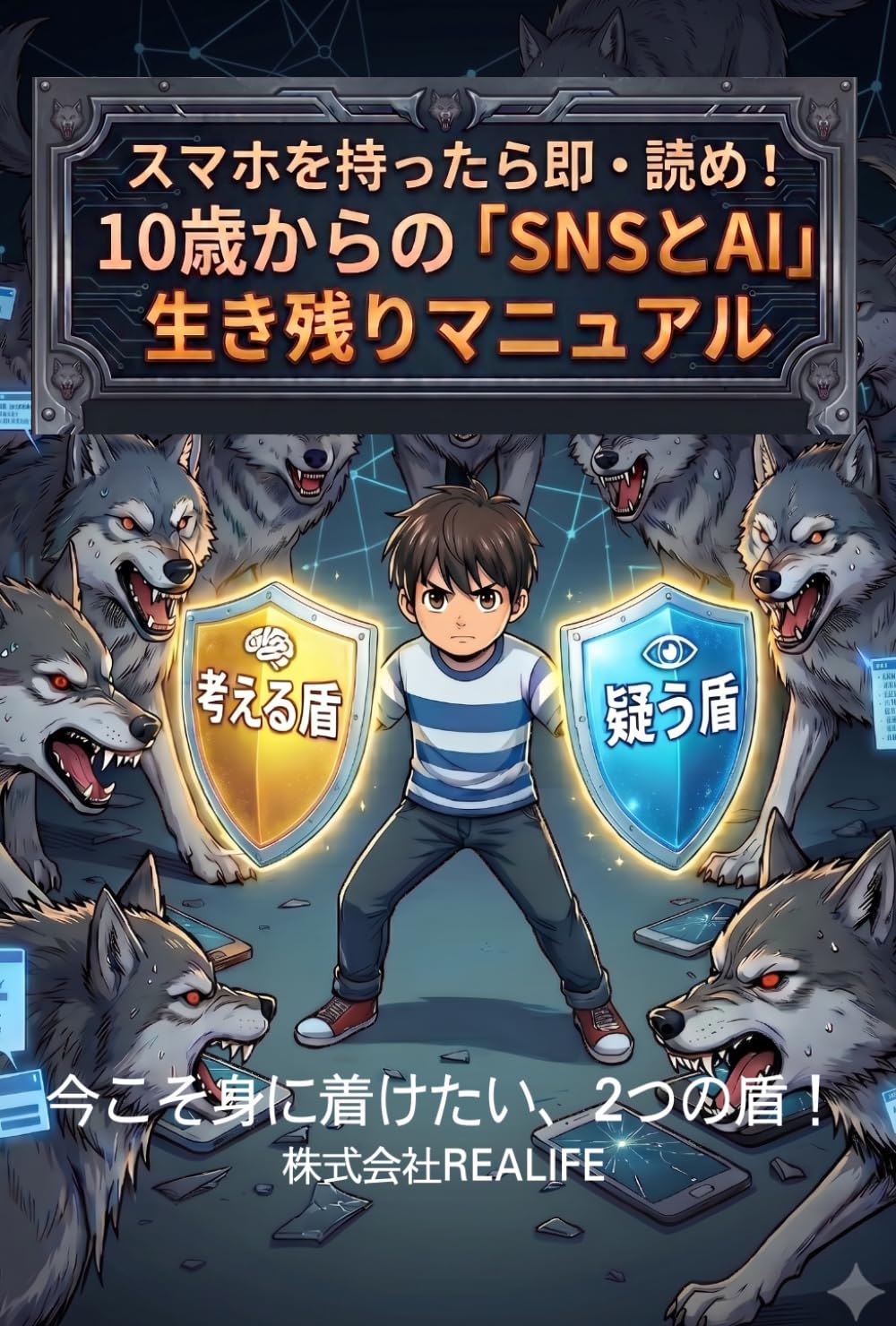 スマホを持ったら即・読め！ 10歳からの「SNSとAI」生き残りマニュアル: 10匹のオオカミから未来を守る「2つの魔法の盾」