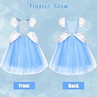 Vista 3 de Princess Tinker Bell Halloween Costume for Girls, Birthday Party Fairy Dress Up, Special Occasion Dress with Wings