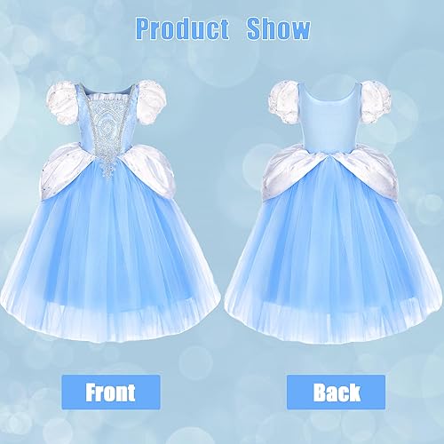 Miniatura 3 de MDYCW Princess Tinker Bell Costume for Toddler Girls Birthday Party Fairy Dress Up Special Occasion Dress with Wings Green