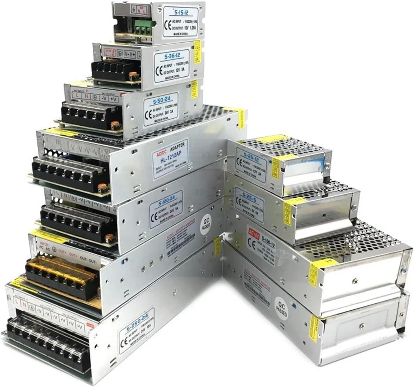 1PCS LED Light Strip Transformer 220V to 12V DC 5V 12V 24V 3A 5A 10A 15A 20A 5 12 24 V Volt LED Light Strip Power Adapter(12V 3A 36W)