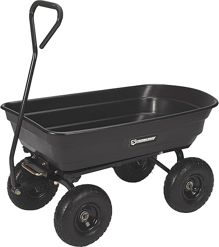Strongway Carro volquete de polietileno - 600 libras. Capacidad, 38 34in.L x 20in.W