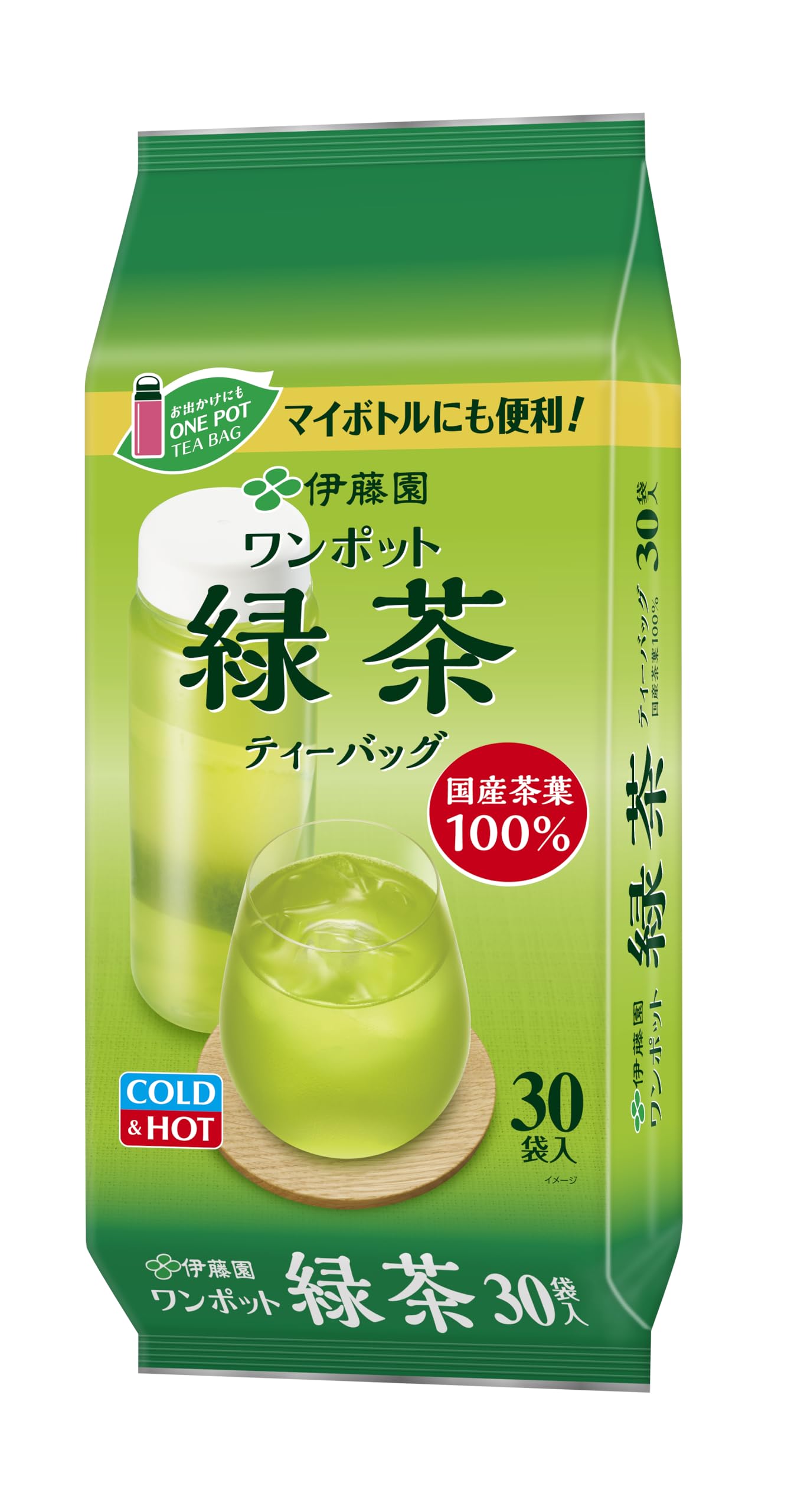 伊藤園 ワンポット緑茶 ティーバッグ 3.0g×30袋 抹茶入り国産茶葉100％…