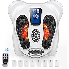 Creliver Foot Stimulator (FSA HSA Eligible) with EMS TENS for Pain Relief and Circulation, Electric Feet Legs Massagers Machine for Neuropathy and Plantar Fasciitis, Nerve Muscle Stimulator with Pads