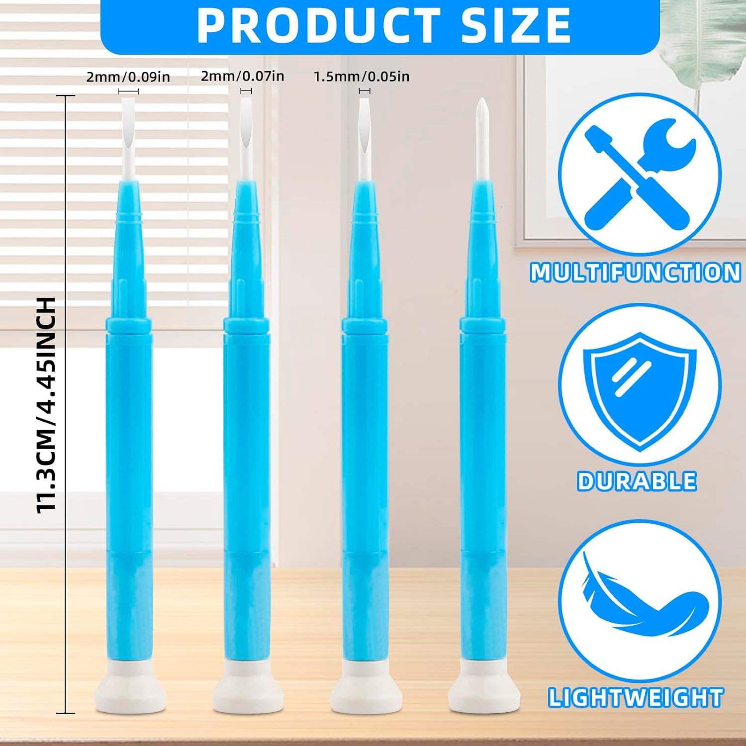 4 Pcs Plastic & Ceramic Screwdriver Set, Non-Conductive Slotted Screwdrivers for High-Frequency Circuit Adjustment, Precision Tools for Electronics Repair, Watchmaking, and Sensitive Equipment