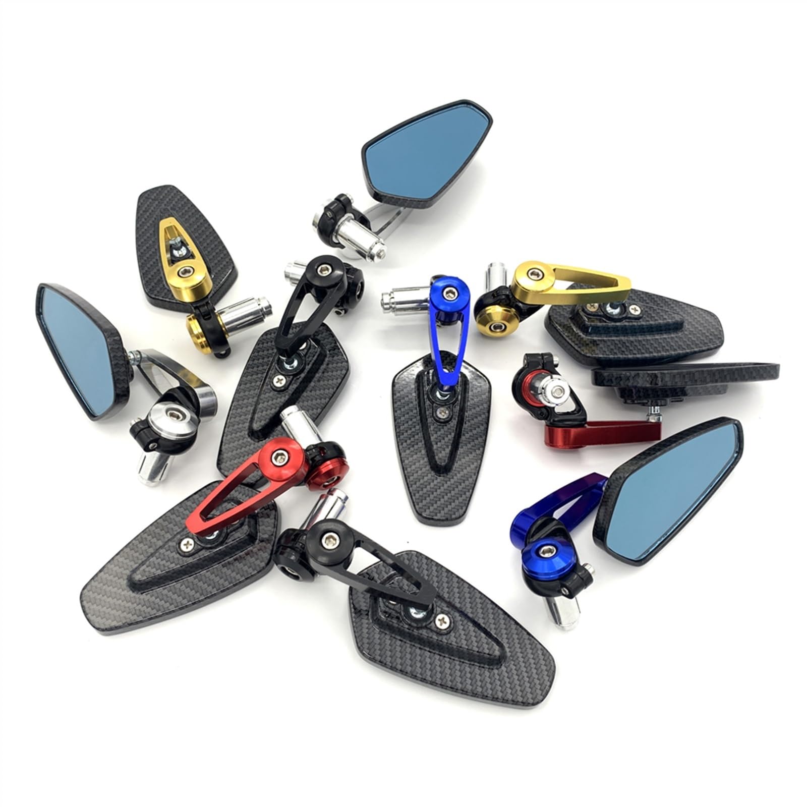 Arkham fietsspiegel achteruitkijkspiegel 16,5 cm verlengd handvat, HD RVS spiegel generatie 2.0