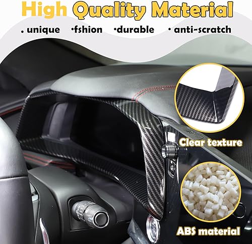 Miniatura 3 de Marco de cubierta para panel de instrumentos compatible con Chevrolet Corvette C8 2020-2023, marco de cubierta de panel de salpicadero, accesorios