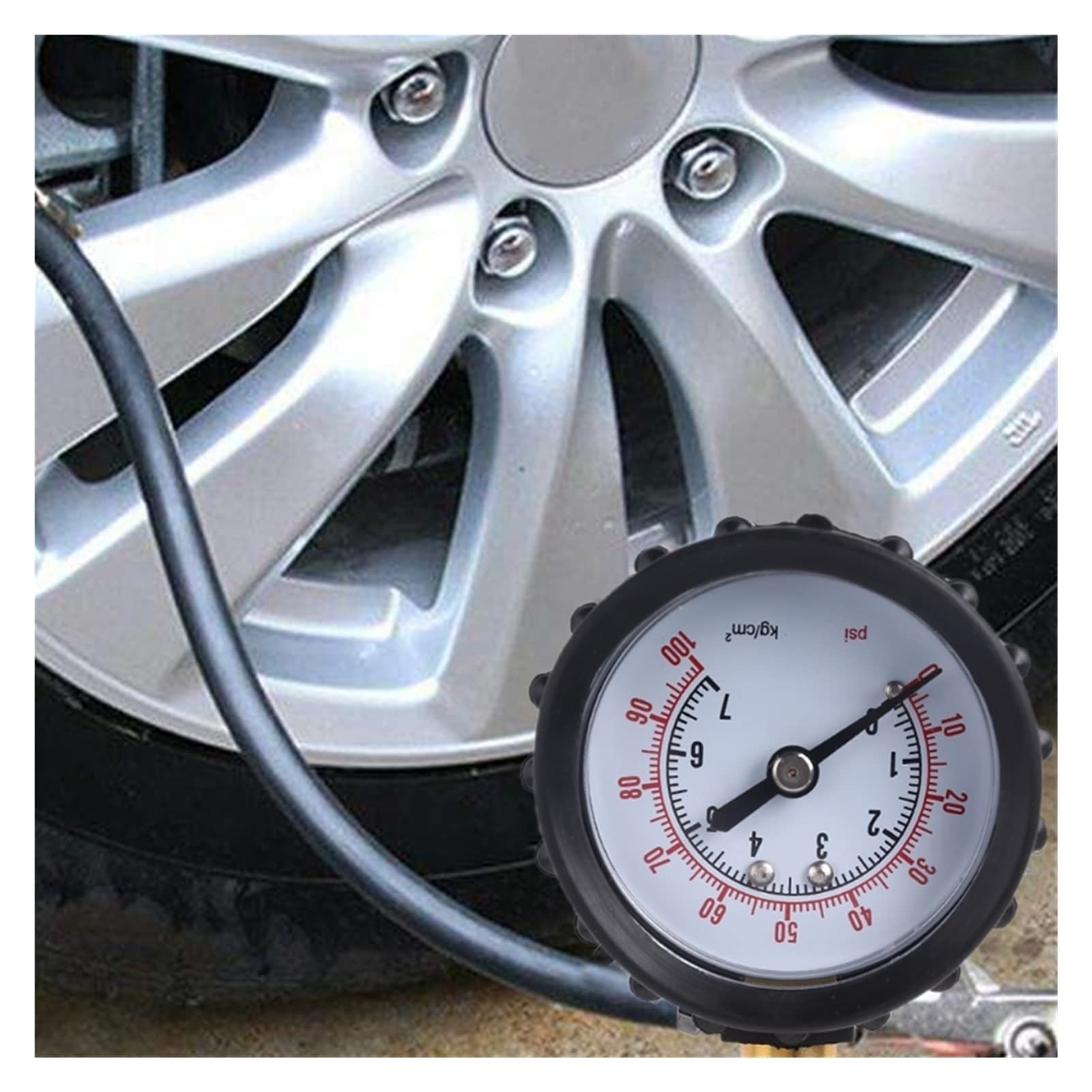 Medidor de presión de neumáticos rápido Profesional 100 PSI con Mandril Especial