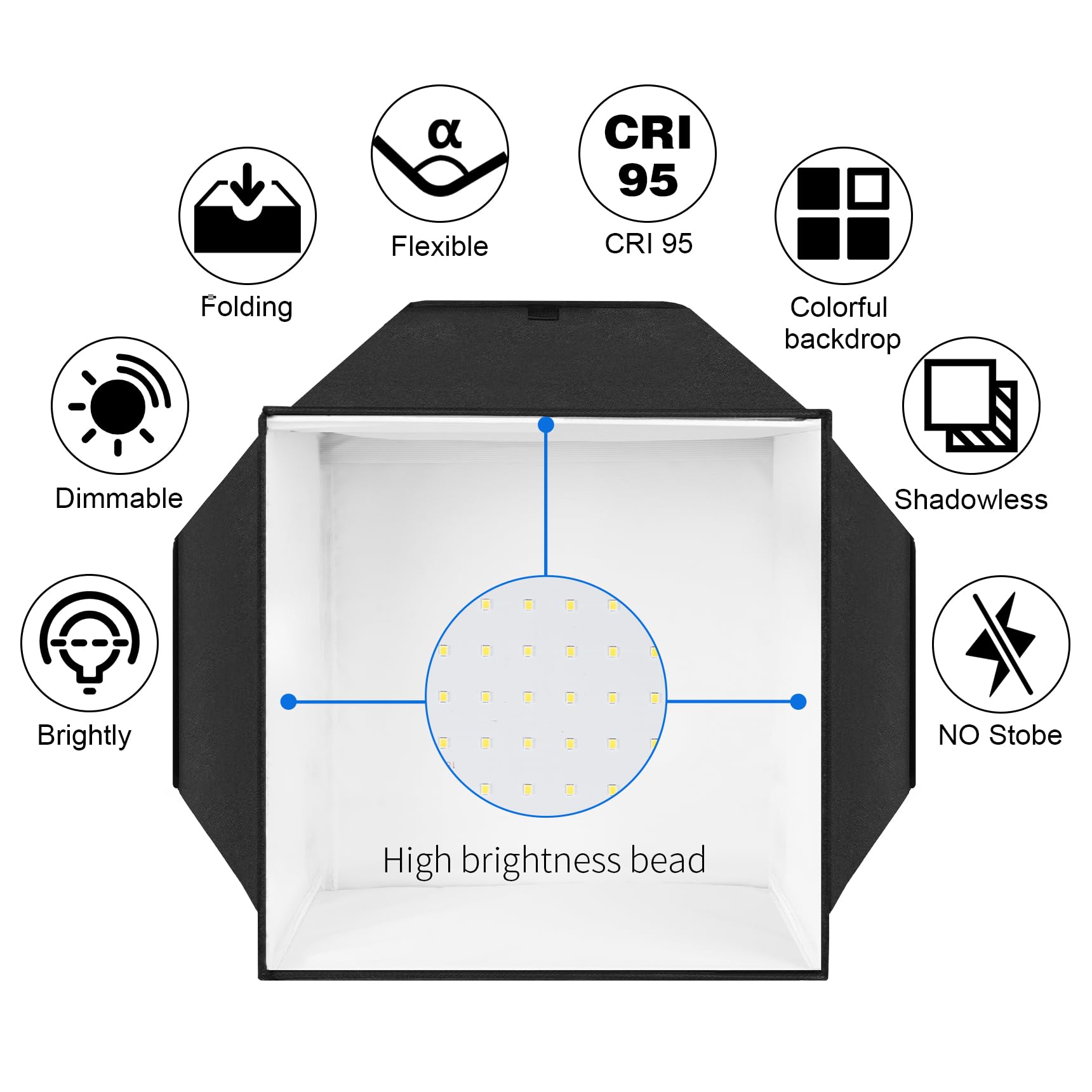 selens 大型スタジオ照明 照明テントキット 写真スタジオ 160 cm selens 大型スタジオ照明 照明テントキット 写真スタジオ 160 cm