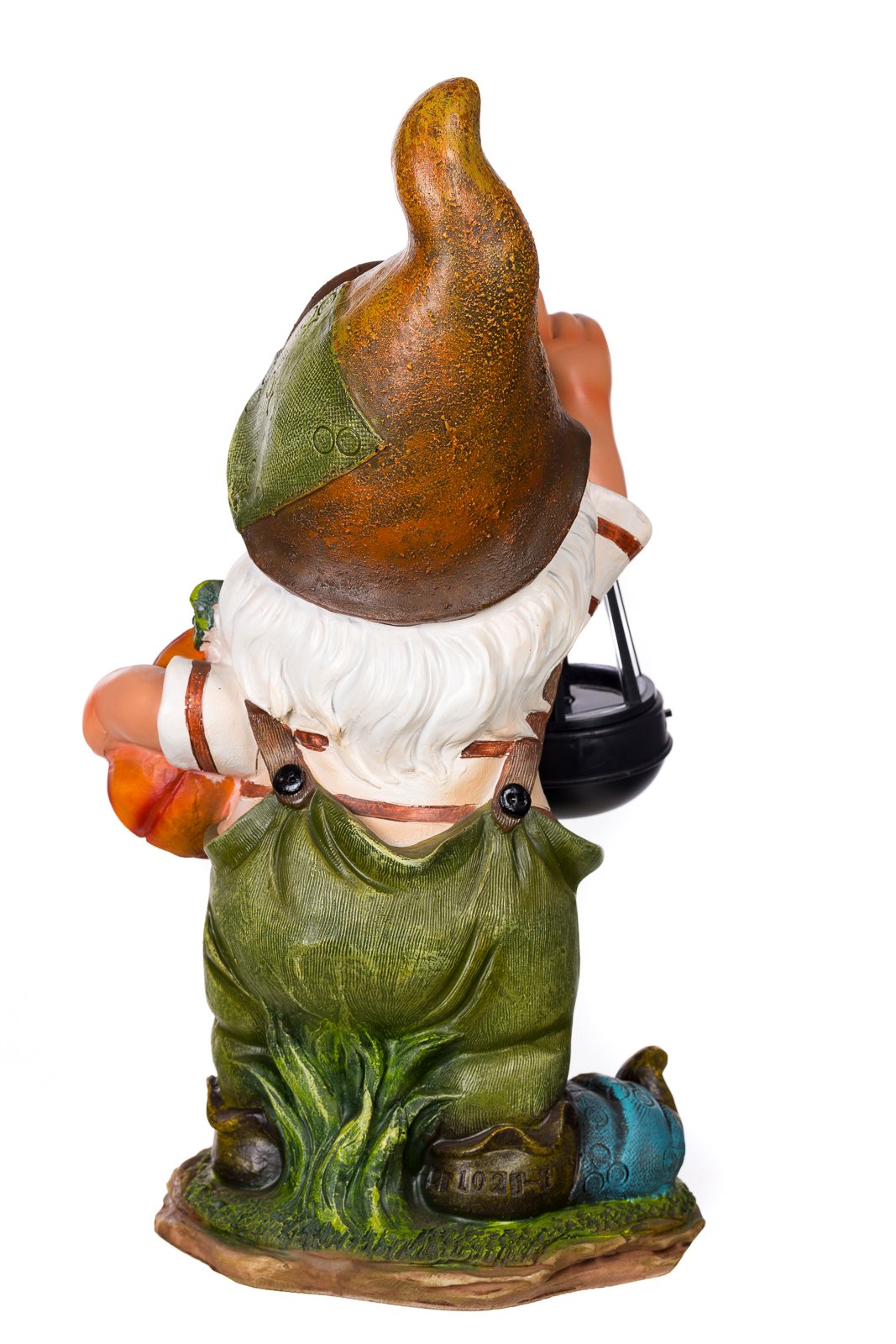 Figura, Enano, Jardín Enano gnomo con lámpara Solar nf11021 – 1d, Grande 38 cm Alto, Jardín Figura Decorativa, Enano, gnomo con LED Lámpara Solar,