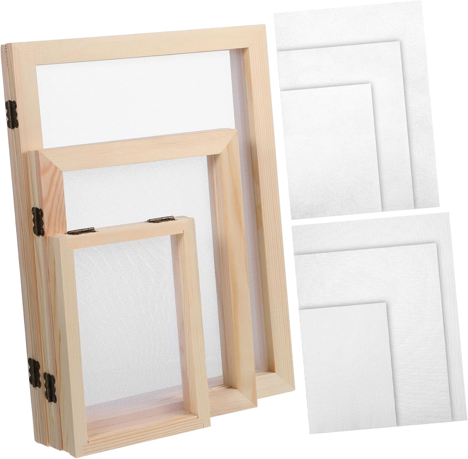 DIYEAH Fine Mesh Paper Making DIY Paper Craft Frame Wood Screen Handicraft Printing Frame