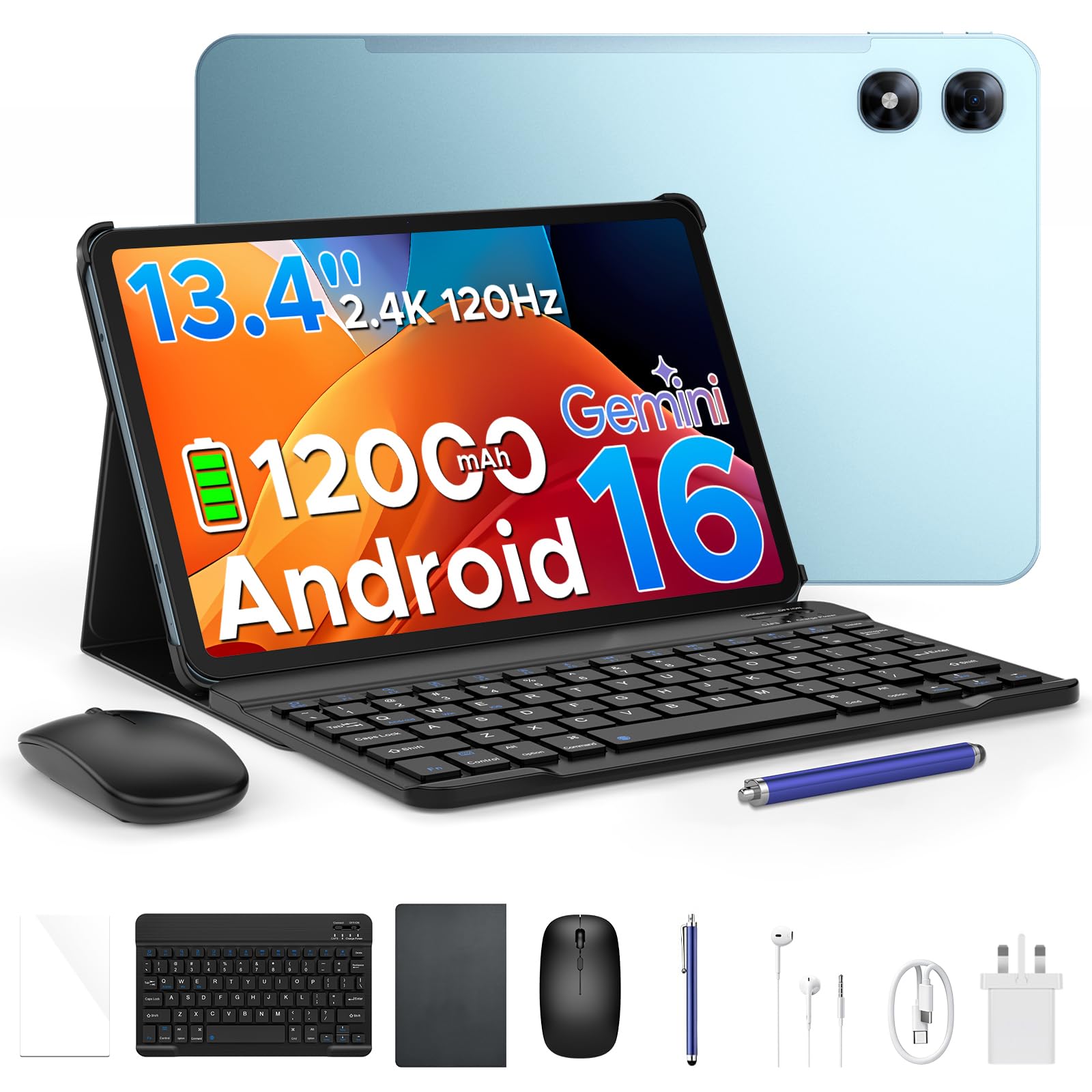 P13 Pro 13.4 Inch Large Tablet, Android 16 Tablets, Gemini AI